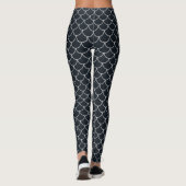 Leggings Motif à échelle à bascule noir et argent (Dos)