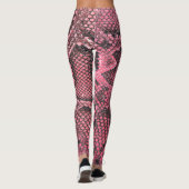 Leggings motif à échelle de serpent rose (Dos)