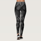Leggings Motif à feuille noire (Dos)