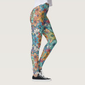 Leggings Motif à fleurs bleues (Droite)