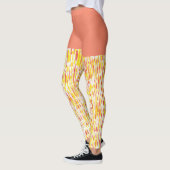 Leggings Motif à gouttes verticales orange et jaune Dusty (Gauche)