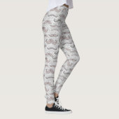 Leggings Motif à la mode de moustache (Droite)