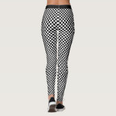 Leggings Motif à la mode élégant noir blanc Checker Yoga (Dos)