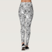 Leggings motif à main rose (Dos)