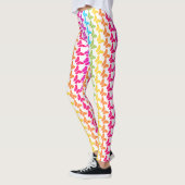Leggings Motif à papillon arc-en-ciel coloré mignon (Gauche)