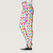Leggings Motif à papillon arc-en-ciel mignon (Gauche)