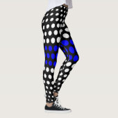 Leggings Motif à points Polka bleu et blanc (Droite)