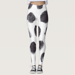 Leggings Motif à points Polka : noir, gris.