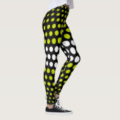 Leggings Motif à points Polka vert et blanc (Droite)