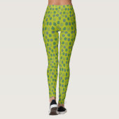Leggings Motif à points polka vert tendance et vert acide (Dos)