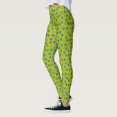 Leggings Motif à points polka vert tendance et vert acide (Gauche)