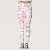 Leggings Motif à points rose blanc (Devant)