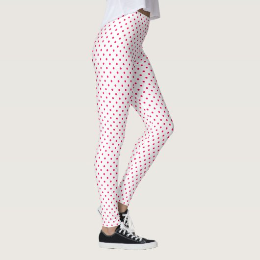 Leggings Motif à points rose blanc (Droite)