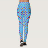 Leggings Motif à pois bleu violet orange (Dos)