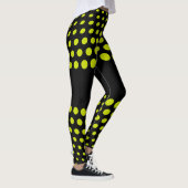 Leggings Motif à pois lime (Droite)