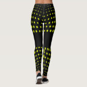 Leggings Motif à pois lime (Dos)