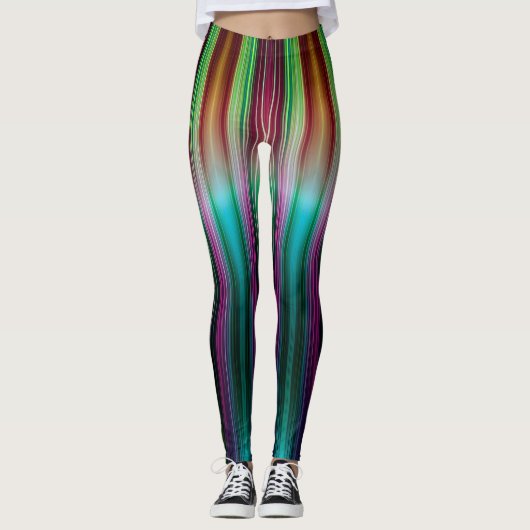 Leggings Motif à rayures colorées (Devant)