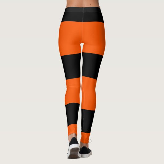 Leggings Motif à rayures orange (Dos)
