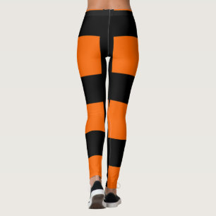 Leggings Motif à rayures orange