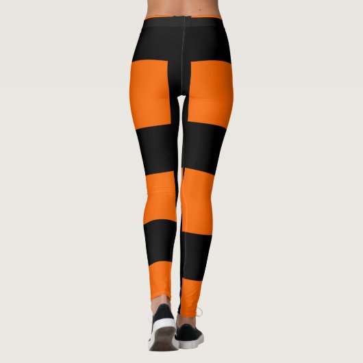 Leggings Motif à rayures orange (Dos)