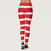 Leggings Motif à rayures rouges et blanches (Dos)