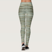 Leggings Motif à rayures turquoise et or (Dos)
