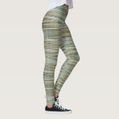 Leggings Motif à rayures turquoise et or (Droite)