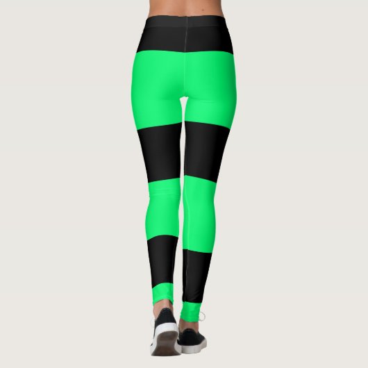 Leggings Motif à rayures vertes (Dos)