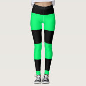 Leggings Motif à rayures vertes (Devant)