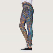 Leggings Motif à vapeur Celestial Mandala Gold (Gauche)