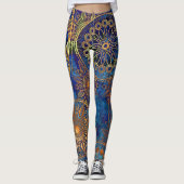 Leggings Motif à vapeur Celestial Mandala Gold (Devant)