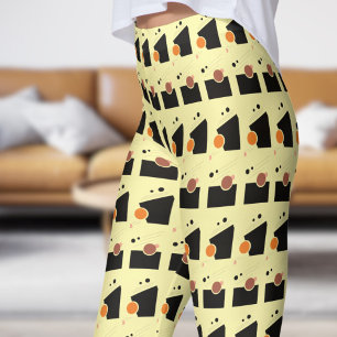 Leggings Motif Abstrait à la crème vive