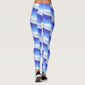 Leggings Motif Abstrait à vague bleue #4 (Dos)