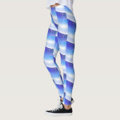 Leggings Motif Abstrait à vague bleue #4 (Gauche)