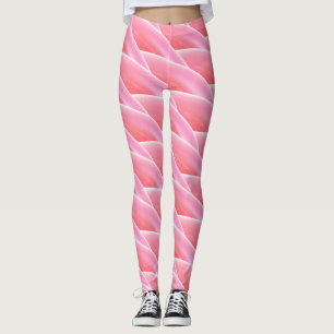 Leggings Motif Abstrait à vague rose