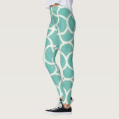 Leggings Motif Abstrait Aqua moderne (Gauche)