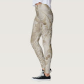 Leggings motif Abstrait beige (Gauche)