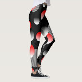 LEGGINGS MOTIF ABSTRAIT BLACK ROUGE (Droite)