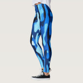 Leggings Motif Abstrait bleu (Gauche)