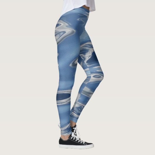 Leggings Motif abstrait bleu (Droite)