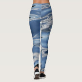 Leggings Motif abstrait bleu (Dos)