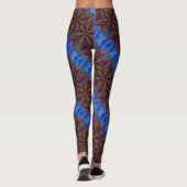 Leggings Motif Abstrait bleu et or coloré (Dos)