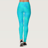 Leggings Motif Abstrait bleu turquoise (Dos)