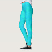 Leggings Motif Abstrait bleu turquoise (Gauche)