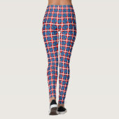 Leggings Motif Abstrait Blue Red Swirl (Dos)