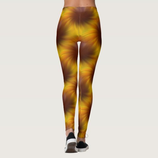 Leggings Motif Abstrait Brown (Dos)