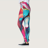 Leggings Motif abstrait coloré (Gauche)