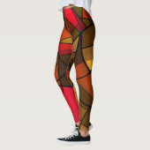 Leggings Motif abstrait coloré (Gauche)