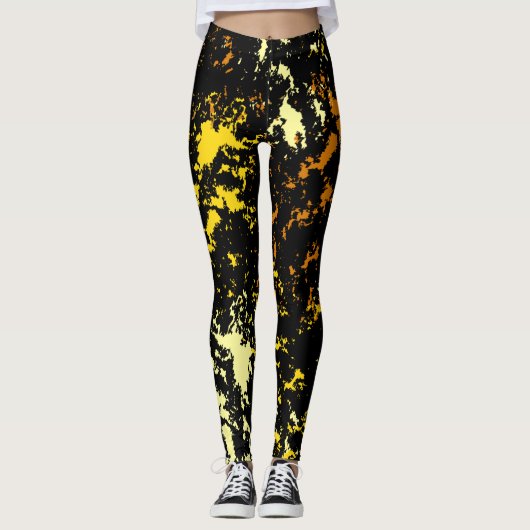 Leggings Motif Abstrait coloré (Devant)