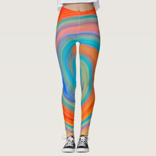 Leggings Motif Abstrait coloré fractal #6